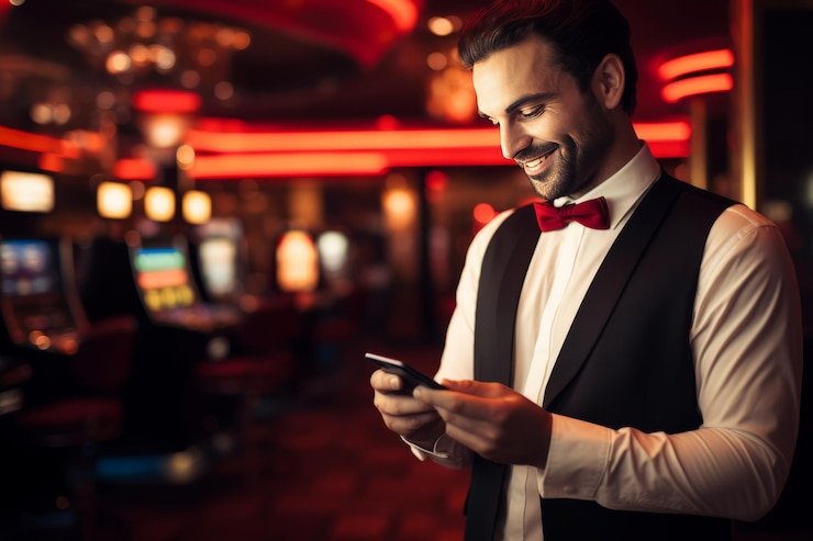 Pengguna mengakses kode promo bro500 lewat perangkat mobile dengan nyaman